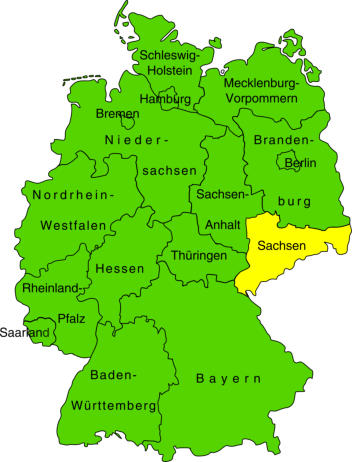 Deutschland mit Bundesländern